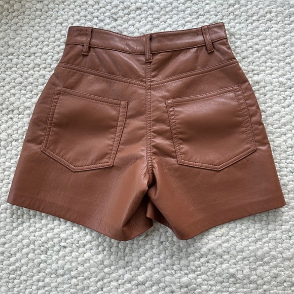 Faux brown leather pants (Aritzia) - Picture 2 of 5